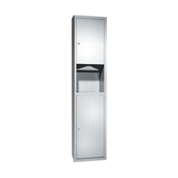 ASI 0467-2 Paper Towel Dispenser & Waste Receptacle – Semi-Recessed