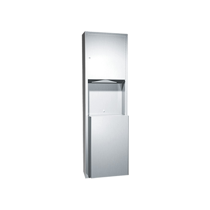 0469 ASI 0469-2 Traditional™ Stainless Steel Semi-Recessed Paper Towel ...