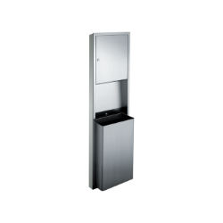 ASI 0469-9 Steel Surface Mounted Paper Towel Dispenser with Waste Receptacle