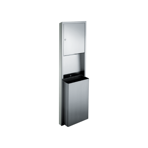 ASI 0469-9 Steel Surface Mounted Paper Towel Dispenser with Waste Receptacle