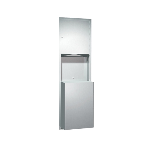 ASI 0469-BL Steel Surface Mounted Paper Towel Dispenser with Waste Receptacle