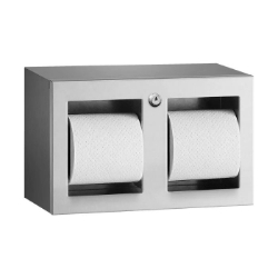 ASI 64023 Surface Mounted Double Toilet Tissue Dispenser - Satin Finish