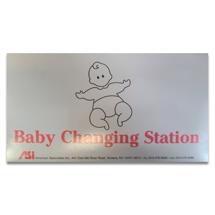 ASI 9012-21024 Replacement Label for Baby Changing Station #ASI-9012-21024