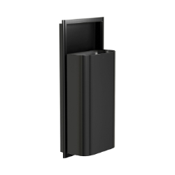 Bradley 3B1 Elvari Brushed Black Semi-Recessed Waste Receptacle - Various Sizes 