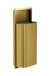Bradley 3B1 Elvari Brushed Brass Semi-Recessed Waste Receptacle - Various Sizes 
