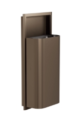 Bradley 3B1 Elvari Brushed Bronze Semi-Recessed Waste Receptacle - Various Sizes 