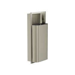 Bradley 3B1 Elvari Brushed Nickel Recessed Waste Receptacle - Various Sizes 