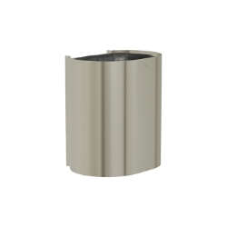 Bradley 3B1 Elvari Brushed Nickel Surface Mounted Waste Receptacle - Various Sizes 