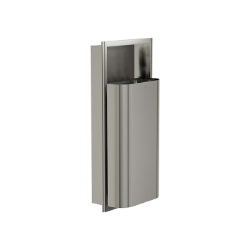 Bradley 3B1 Elvari Brushed Stainless Recessed Waste Receptacle - Various Sizes 