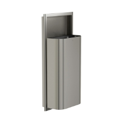 Bradley 3B1 Elvari Brushed Stainless Semi-Recessed Waste Receptacle - Various Sizes 