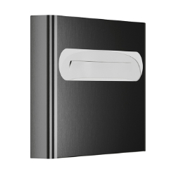 Bradley 5B1-110000-BB Elvari Brushed Black Surface Mounted Seat Cover Dispenser - Medium Capacity 