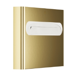 Bradley 5B1-110000-BR Elvari Brushed Brass Surface Mounted Seat Cover Dispenser - Medium Capacity 