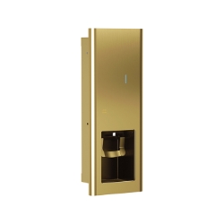 Bradley 6B1 Elvari Brushed Brass Manual Recessed Soap Dispenser - Liquid and Foam Soap Option 