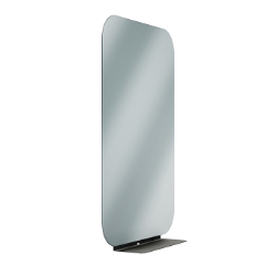 Bradley 7B1 Elvari Frameless Mirror With Brushed Black Shelf - Various Sizes 