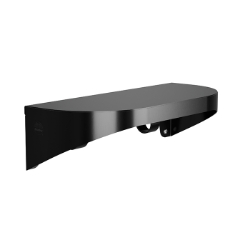 Bradley 7B2 Elvari Brushed Black Shelf 5" Depth With Hooks - Various Sizes 