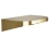 Bradley 7B2 Elvari Brushed Brass Shelf 8" Depth With Hooks - Various Sizes - 7B2-0081296-BR