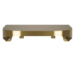 Bradley 7B2 Elvari Brushed Brass Shelf 8" Depth With Hooks - Various Sizes 