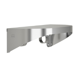 Bradley 7B2 Elvari Brushed Stainless Shelf 5" Depth With Hooks - Various Sizes 