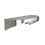 Bradley 7B2 Elvari Brushed Stainless Shelf 5" Depth With Hooks - Various Sizes - 7B2-0051296-BS