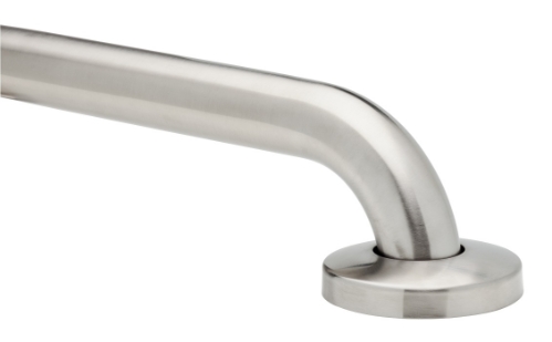 No Drilling Required Brushed Stainless Steel Grab Bar 1-1/4”