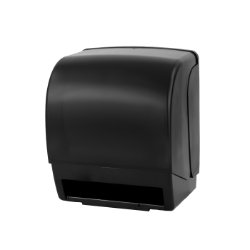 Palmer Fixture TD0230-02 Black Translucent Automatic Touchless Roll Towel Dispenser with Butler Feature 