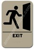 Exit w/ Image Sign Taupe 2315 Exit sign, ADA Exit sign