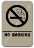 No Smoking Sign Taupe 2307 No Smoking sign, ADA No Smoking sign