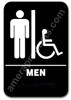 Restroom Sign Handicap Men Black 5302 restroom sign handicap men, mens handicap restroom sign, ADA mens restroom sign