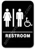 Restroom Sign Unisex Handicap Black 5306 handicap restroom sign unisex, unisex restroom handicap sign, ADA unisex handicap restroom sign
