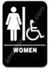Restroom Sign Womens Handicap Black 5304 restroom sign handicap women, womens restroom sign, ADA wpmens restroom sign