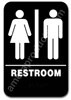 Restroom Sign Unisex Black 5305