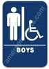 Restroom Sign Handicap Boys Sign Blue 1512