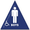 California Title 24 Restroom Sign Boys Handicap Blue 1528