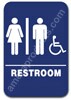 Restroom Sign Unisex Handicap Blue 1506 restroom sign unisex, unisex restroom sign, ADA unisex restroom sign
