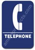 Telephone Sign Blue 1508 Telephone sign ,  ADA Telephone restroom sign