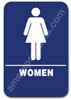 Restroom Sign Women Blue 1503 restroom sign women, womens restroom sign, ADA womens restroom sign