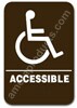 Handicap Sign Brown 3810 Handicap sign women, ADA Handicap  sign
