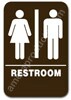 Restroom Sign Unisex Brown 3805