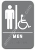 Restroom Sign Handicap Men Grey 4402 handicap restroom sign men, mens handicap restroom sign, ADA mens restroom handicap sign