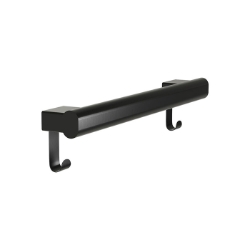 Bradley Elvari 8B1 Brushed Black Grab Bar With Hooks Various Sizes 