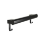 Bradley Elvari 8B1 Brushed Black Grab Bar With Hooks Various Sizes - 8B1-0011896-BB