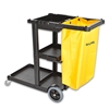 Alpine 463 Janitorial Cleaning Cart with 3 Shelves
