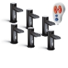 ASI 10-0394-6-1A-41 EZ-Fill™ Foam Soap Individual Dispensers with 1 Liter Bottle, 6 Pack Battery Operated - Matte Black