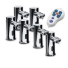 ASI 10-0393-6-1AC EZ-Fill™ Foam Soap Multi-Feed Dispensing SystemTop Fill, 6 Pack Dispenser Head Plug In Version