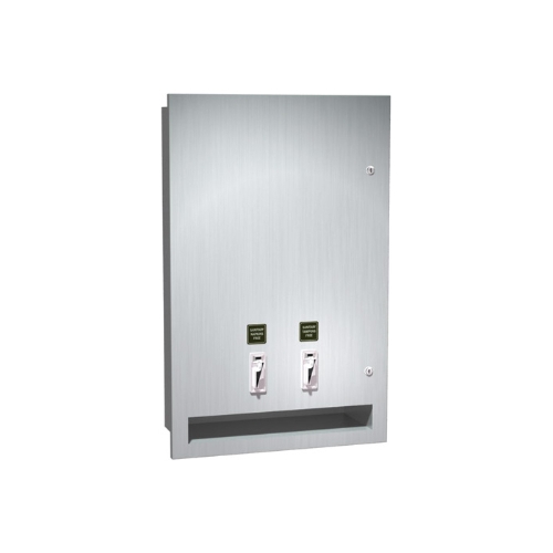 Recessed Sanitary Napkin and Tampon Vendor