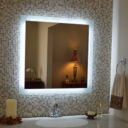 LED Backlight Frameless Mirror with Frosted Border