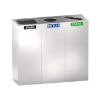 ASI 0839-RB 3-Bin 57 Gallon Recycling Station - Free Standing