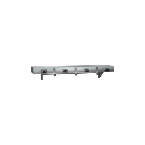Utility Shelf With Mop Hooks