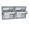 ASI 74022-SD Satin Stainless Steel Recessed Dual Roll Toilet Paper Holder with Drywall Clamps