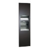 ASI 64672-1-41 Piatto™  Completely Recessed 3-in-1 Paper Towel Dispenser, High Speed Hand Dryer and Waste Receptacle (110-120V)  – Matte Black Phenolic Door 